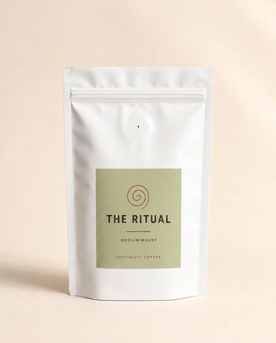 The Ritual, medium-dark roast speciality coffee in a matte white pouch